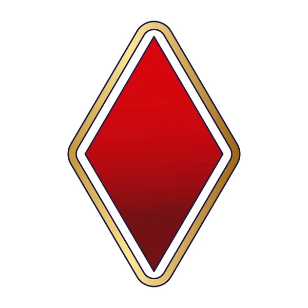 Diamond card symbol — Stock Vector