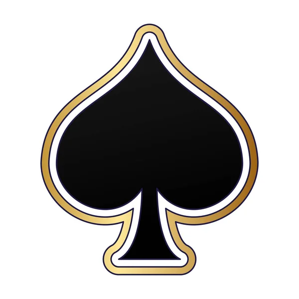 Spade card symbol — Stock Vector