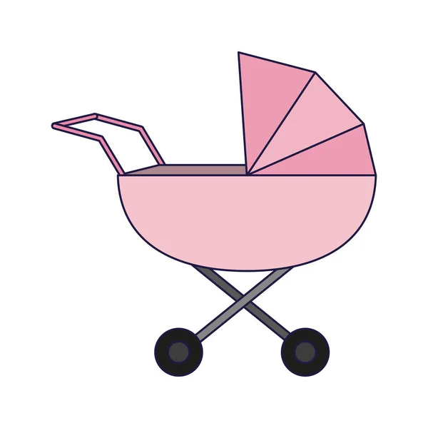 Baby pram symbool — Stockvector