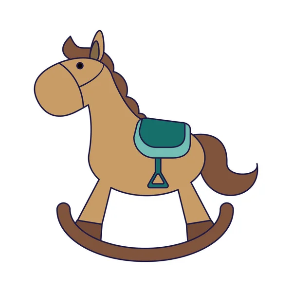 Hračky dřevěný kůň — Stockový vektor