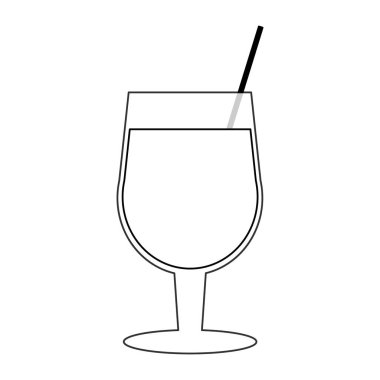 Siyah beyaz saman ile kokteyl Kupası