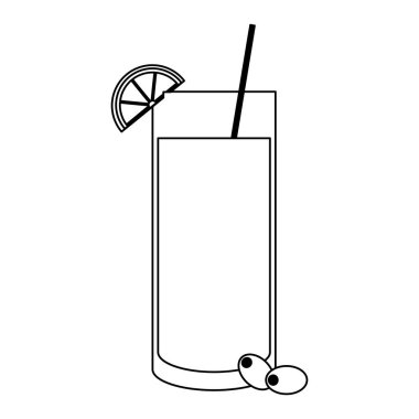 Kokteyl içki Kupası siyah beyaz