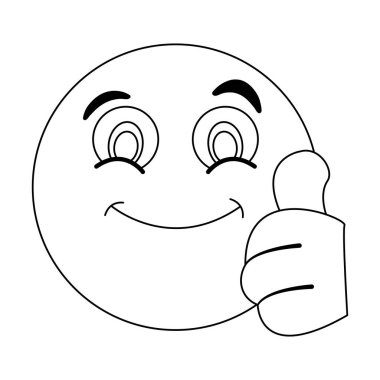 Sohbet emoji ifade siyah beyaz