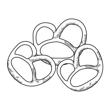 Tuzlu kraker Almanya aperatifler siyah beyaz