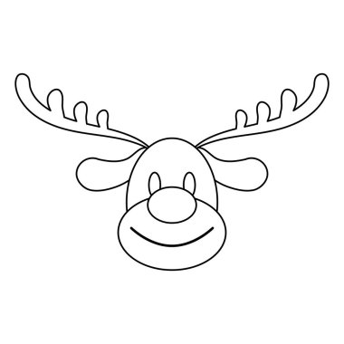 Noel karikatür izole kavramı siyah beyaz