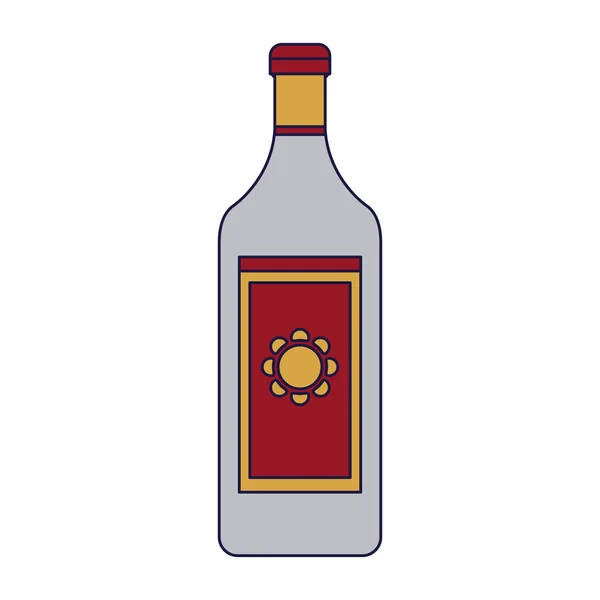 Tequila Flaska Dryck Isolerade Vektor Illustration Grafisk Design — Stock vektor