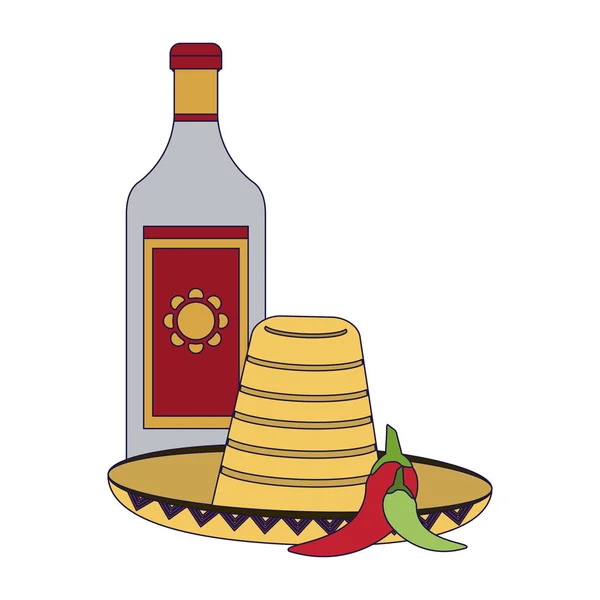 Tequila mexikanska drink — Stock vektor