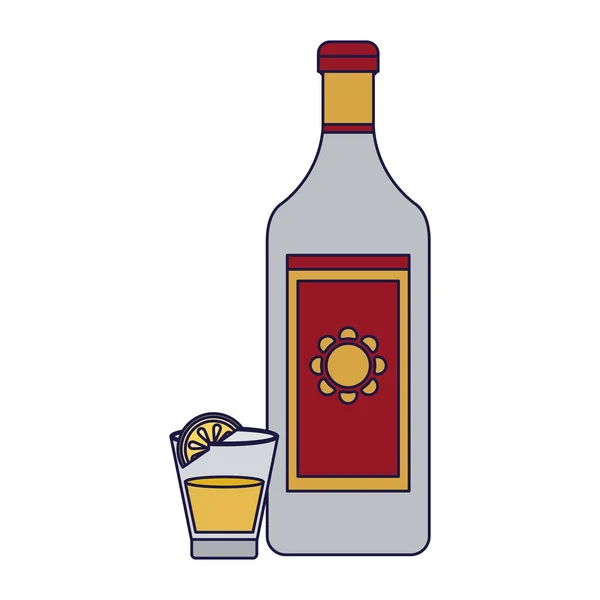 Tequila mexikanska drink — Stock vektor