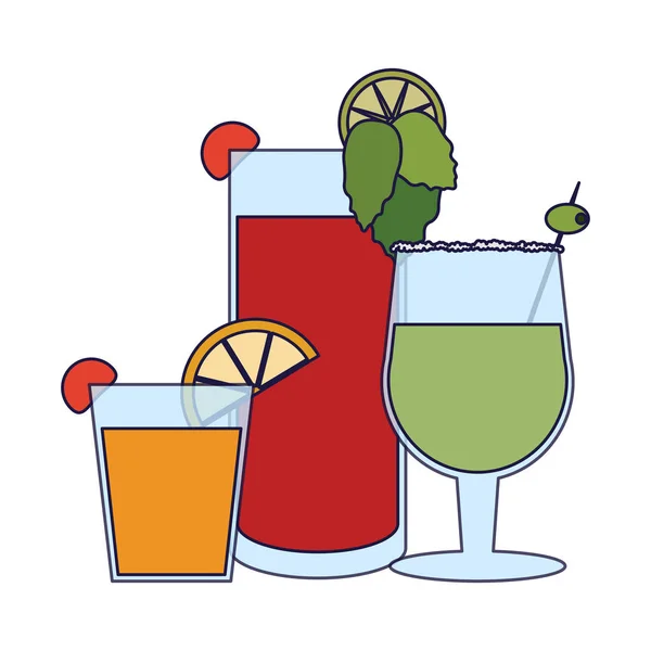 Cócteles y bebidas — Vector de stock