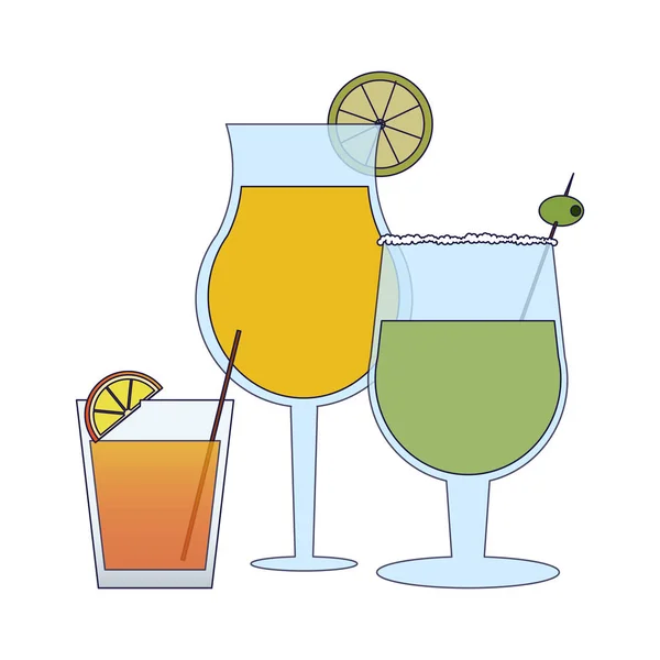 Cócteles y bebidas — Vector de stock