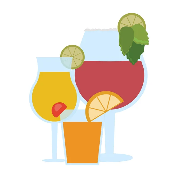 Cocktail e bevande — Vettoriale Stock