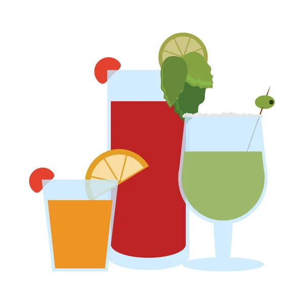 Cocktails and drinks — Stock Vector