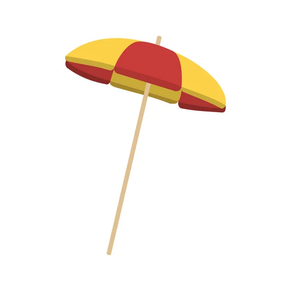 Paraguas rayado playa — Archivo Imágenes Vectoriales