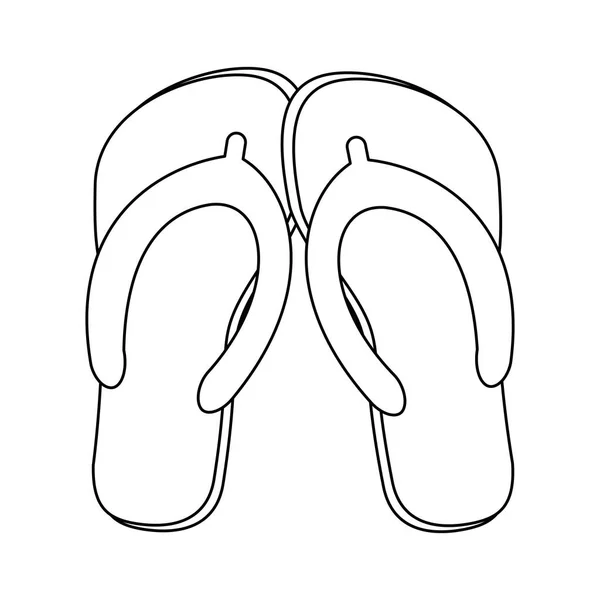 Flip Flops Sandaler Vektor Illustration Grafisk Design — Stock vektor