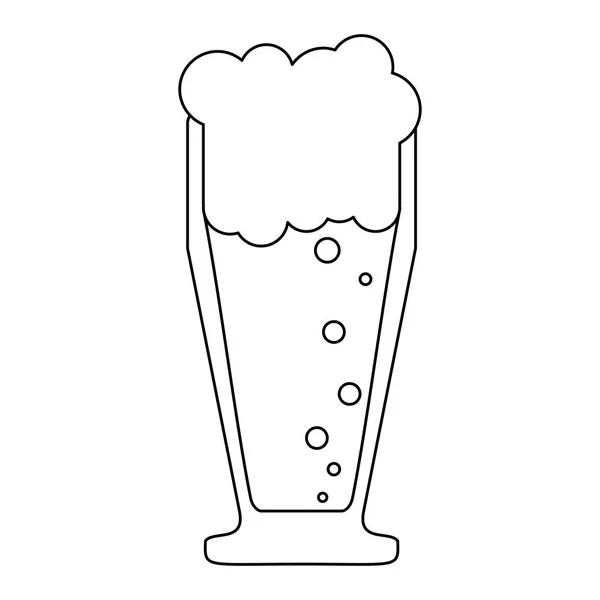 Pivní láhev izolované v černé a bílé — Stockový vektor