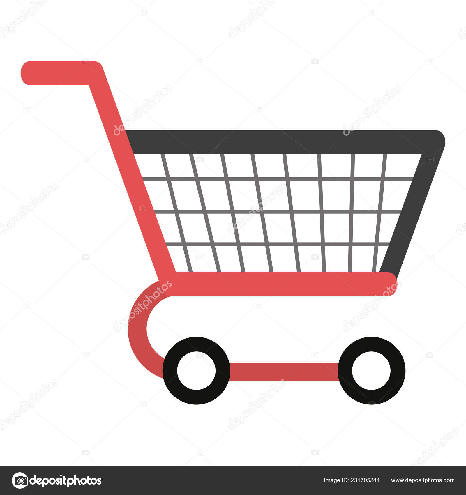 Red shopping basket icon 10eps Royalty Free Vector Image