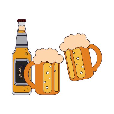 Bira şişe ve bardak