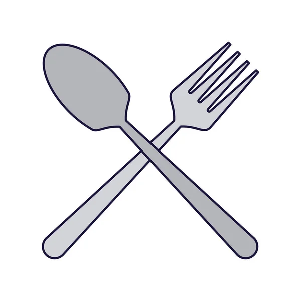 Spoon and fork — Stock Vector