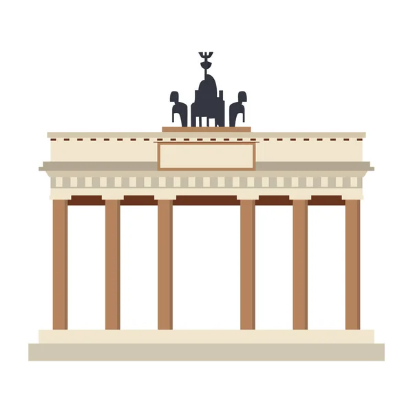 Brandenburger Tor Denkmal Isolierter Vektor Illustration Grafik Design — Stockvektor