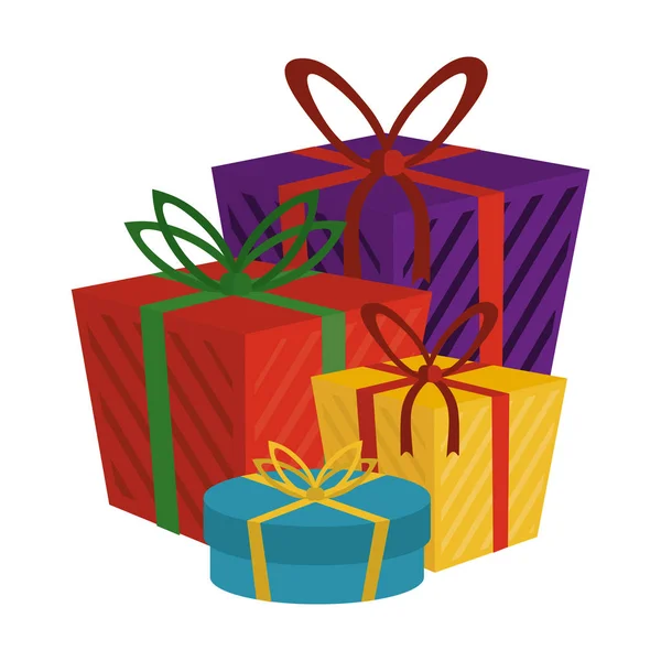 Shopping coffrets cadeaux — Image vectorielle