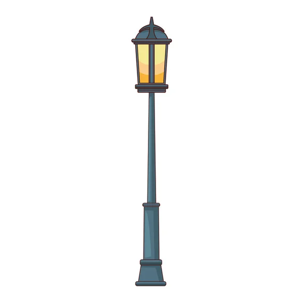 Streetlight dibujos animados aislados — Vector de stock