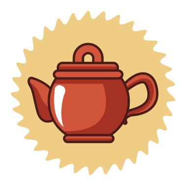 Porselen demlik izole