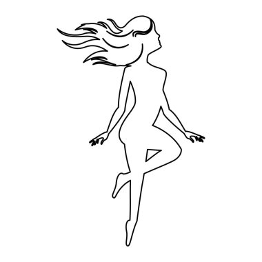 Kadın pembe vücut siluet vektör çizim grafik tasarım vektör çizim grafik tasarım