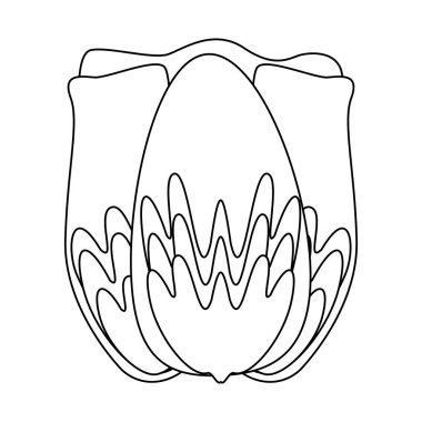 Çiçek yuvarlak izole simge vektör çizim grafik tasarım