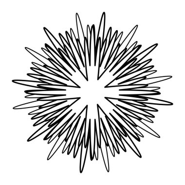 Çiçek yuvarlak izole simge vektör çizim grafik tasarım