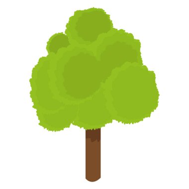 Ağaç izole doğa vektör çizim grafik tasarım