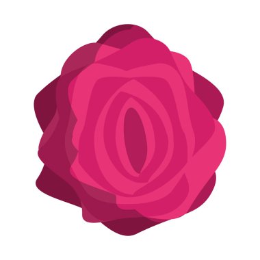 Çiçek yuvarlak izole simge vektör çizim grafik tasarım