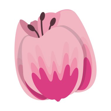 Çiçek yuvarlak izole simge vektör çizim grafik tasarım