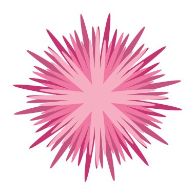 Çiçek yuvarlak izole simge vektör çizim grafik tasarım