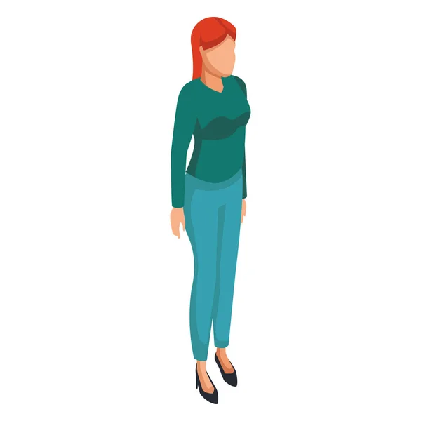 Executive Woman Avatar Isometric Vector Illustration Graphic Design — Stock Vector