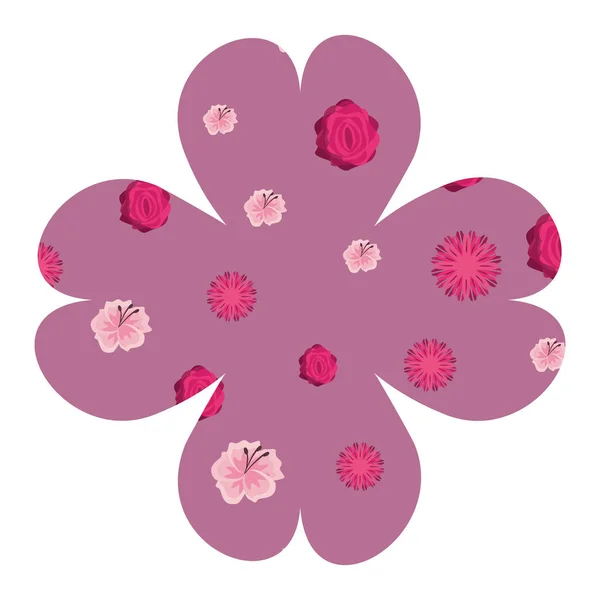 Cadre de forme florale — Image vectorielle