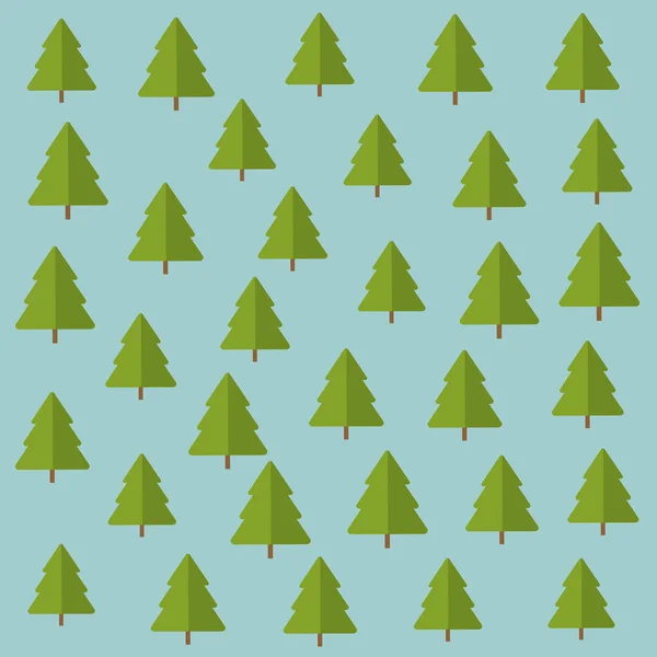 Strom borovice vzor pozadí — Stockový vektor