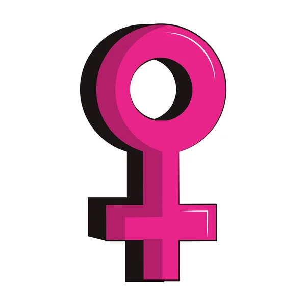 Female Gender Symbol Vector Illustration — Stock Vector