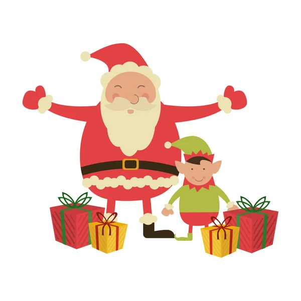 Natale Babbo Natale Cartone animato — Vettoriale Stock
