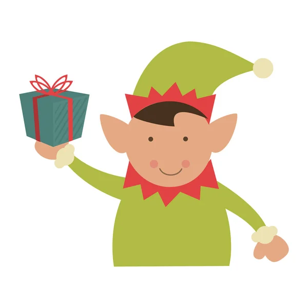 Dibujos animados de Navidad Elf — Vector de stock