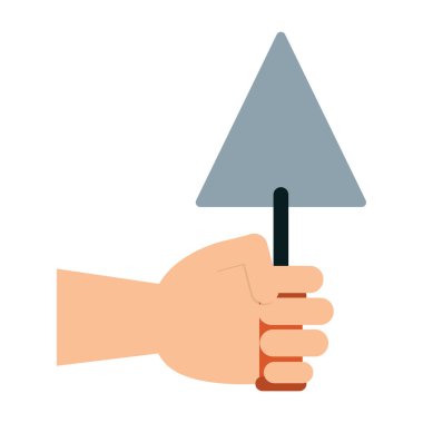 El ile izole karikatür vektör çizim grafik tasarım