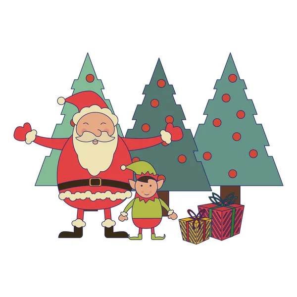 Navidad Santa Claus Dibujos Animados — Vector de stock