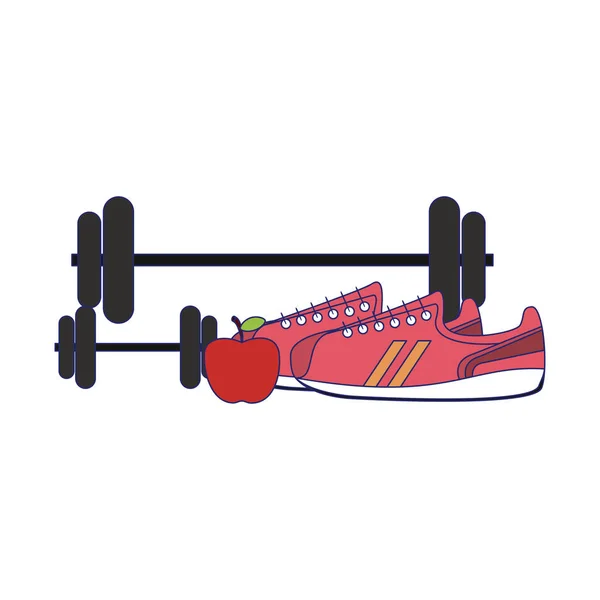 Fitness estilo de vida saludable — Vector de stock