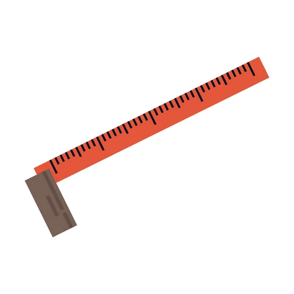 Maßband Konstruktion Werkzeug Isolierter Vektor Illustration Grafik Design — Stockvektor
