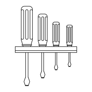 scredriver raf inşaat izole araç vektör çizim grafik tasarımı
