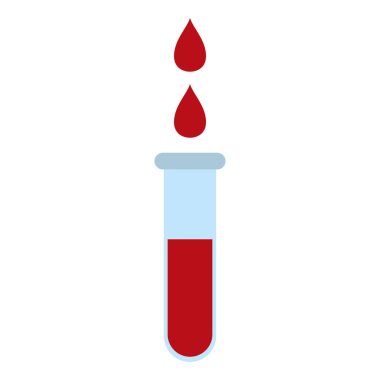 Kan damlaları düşen tüp vektör çizim grafik tasarım