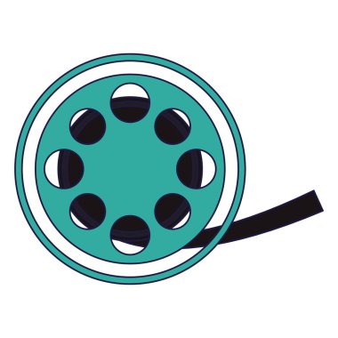 reel inişli çıkışlı sinema vektör grafik tasarım illüstrasyon izole