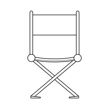 Yönetmen sandalye sembol siyah beyaz