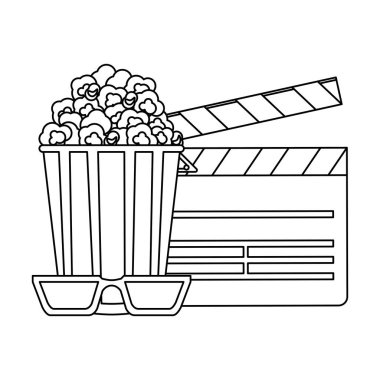 pop Mısır ve 3d gözlük vektör çizim grafik tasarım ile sinema fıçı tahtası