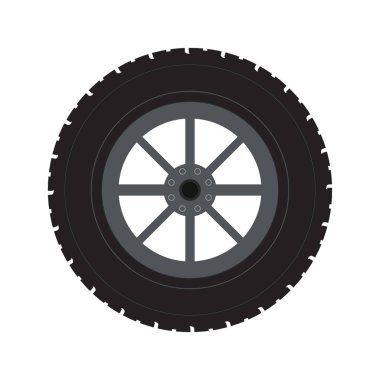 Lastik tekerlekli simge vektör çizim grafik tasarım