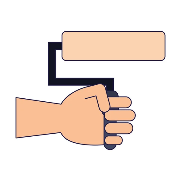 Hand Met Cartoon Geïsoleerd Vector Illustratie Grafisch Ontwerp — Stockvector
